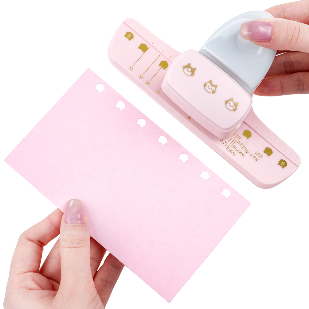 Paper Punch 3 Hole - Cute Cat Head 3-Hole Punch for