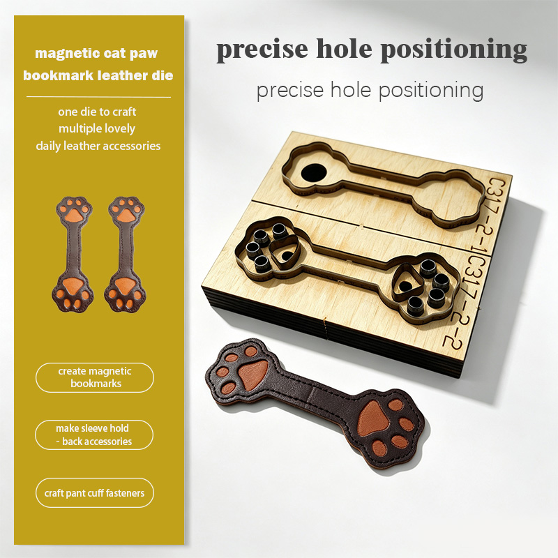 C317 Cat Claw Leather Cutting  - огляд і ціна Bookmark Magnetic Clip