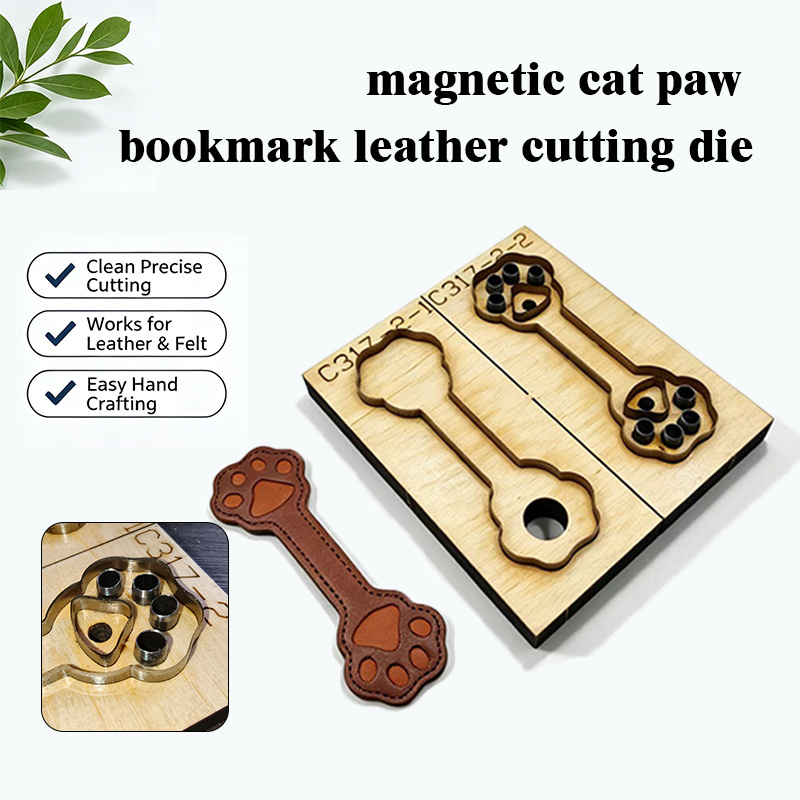 C317 Cat Claw Leather Cutting  - огляд і ціна Bookmark Magnetic Clip