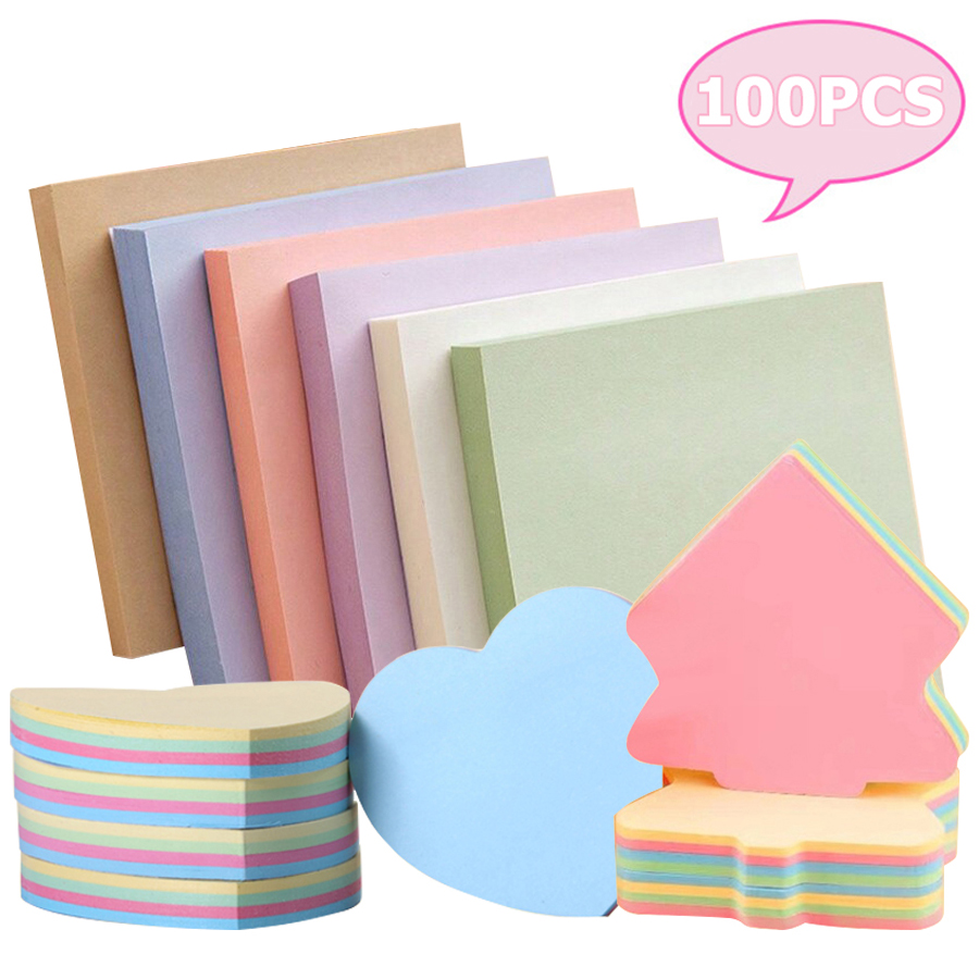 100pcs 7.6cm Sticky Notes Pape - огляд і ціна Office Stationery Supply List
